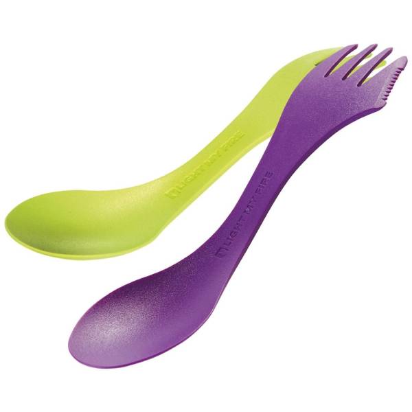 Light My Fire Spork Original 2-Packs - Various Colors 2 Light My Fire Spork Original 2-Pack - Lime and Purple