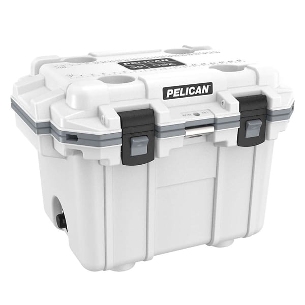 Pelican Elite Cooler Ice Chest, 30QT - White/Gray 1 Pelican Elite 30 Quart White Cooler