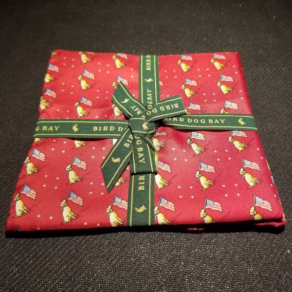 Bird Dog Bay Dogs Love America Pocket Square - Red 1 Bird Dog Bay Dogs Love America Pocket Square - Red