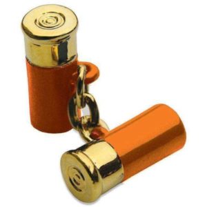 Bird Dog Bay 12 Gauge Brass Cufflinks - Orange