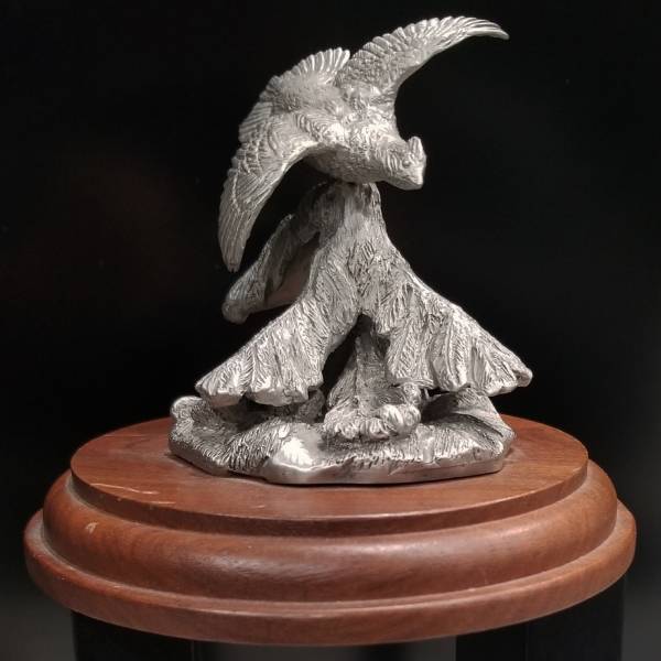 DeLodzia Bobwhite Quail In Flight Medium Pewter Statue 1 DeLodzia Bobwhite Quail In Flight Medium Pewter Statue, Single