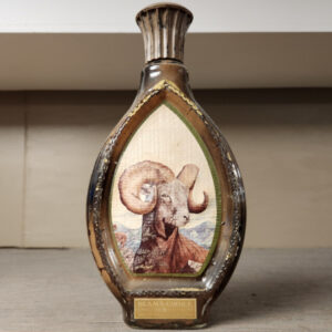 James Lockhart Painting Vintage Beam Bourbon Bottle - Bighorn Sheep