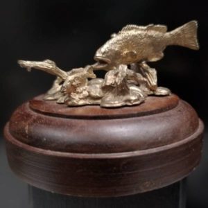 Mini Bronze Bass Statue