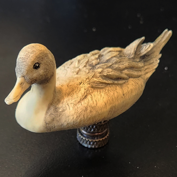 DeLodzia Epoxy Pin Tail Duck Resting Lamp Topper 1 DeLodzia Epoxy Pin Tail Duck Resting Lamp Topper