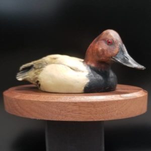 DeLodzia Duck Contemplating His Navel Medium Scrimshaw Statue