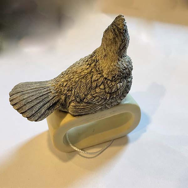 DeLodzia Assorted Fancy Napkin Holders 2 DeLodzia Ruffed Grouse Fancy Napkin Holders, Angled Shot