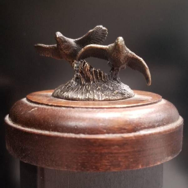 DeLodzia Mini Bronze Quail Birds of a Feather Statue 1 DeLodzia Mini Bronze Quail Birds of a Feather Statue