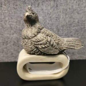 DeLodzia Ruffed Grouse On the Alert Oval Fancy Napkin Holder