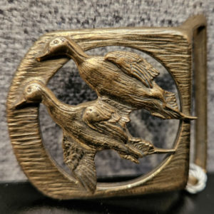 DeLodzia Two Ducks Flying Belt Buckle