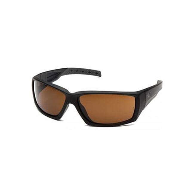 Pyramex Venture Gear Overwatch Safety Glasses - Bronze Lenses with Black Frame 1 Pyramex Glasses Overwatch Bronze Lens Black Frame
