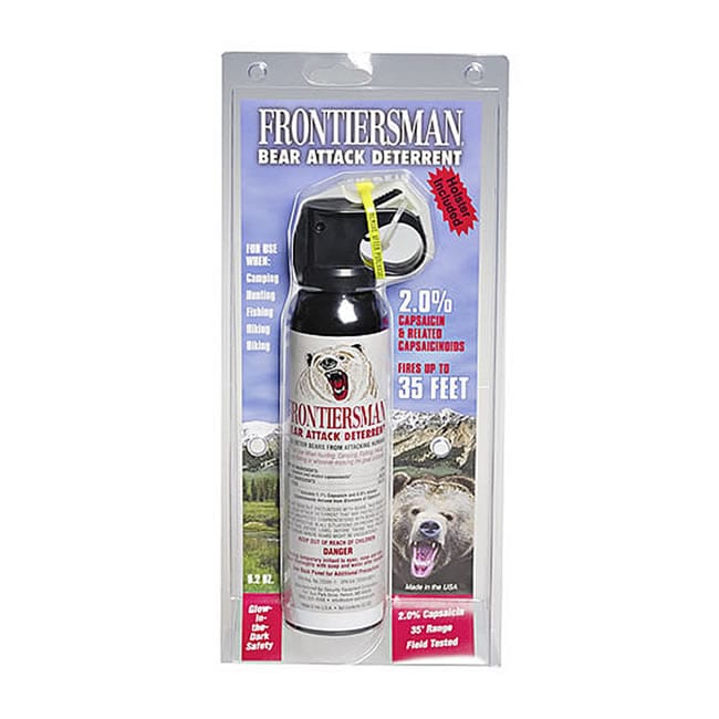 SABRE Frontiersman Bear Spray Deterrent with Belt Holster, 9.2oz 1 Sabre Frontiersman Bear Attack Deterrent 9.2 Ounce w/Holster