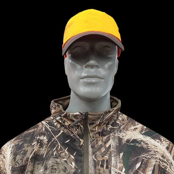 Outdoor - 6 Panel Blaze Cap w/Brown Visor 2 Preserve Orange Hunting Cap
