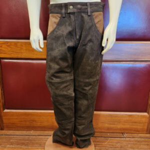 Famars Two-Tone Brown Cow Nubuck Leather Trousers