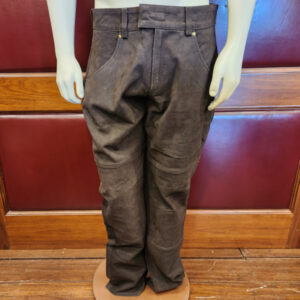 Famars Brown Buffalo Leather Trousers