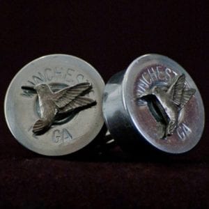 Famars 12 Gauge Winchester Nickel Shotgun Shell Cufflinks