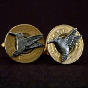Famars 28 Gauge Fiocchi Brass Shotgun Shell Cufflinks