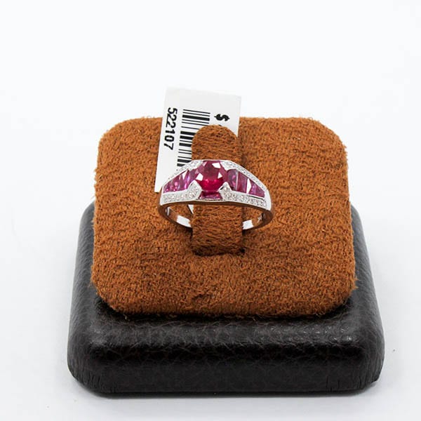Diamond & Gold Ruby Ring 3.55 Grams - 1.51 Carat Ruby 0.13 Carat 1 Diamond & Saphire Earrings 8.87 Grams - 0.99 Carats