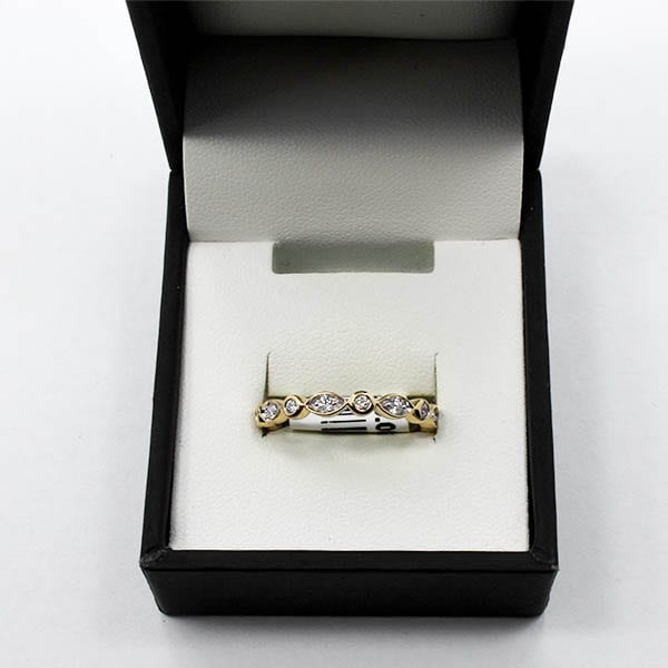 Yellow Gold Diamond Ring 3.78 Grams - 0.16 Carat Diamond 1 Yellow Gold Diamond Ring 3.78 Grams - 0.16 Carat Diamond
