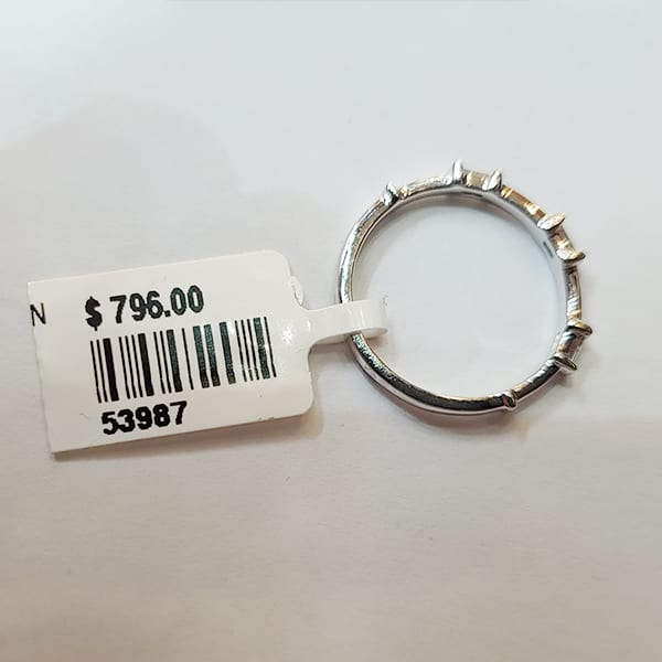 Diamond & White Gold Ring 2.20 Grams - 0.10 Carats 2 Diamond & White Gold Ring 2.20 Grams - 0.10 Carats
