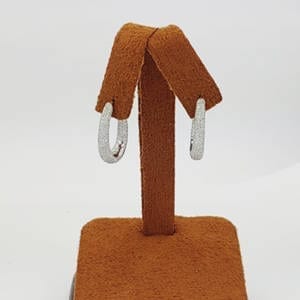 Diamond & White Gold Hoop Earrings 14KTW - 10.0 Carats