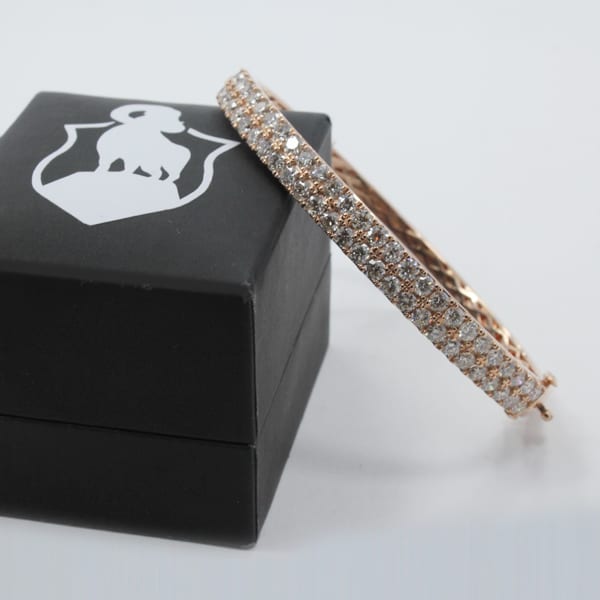Diamond & White Gold Bracelet 4 Carats 1 Diamond & White Gold Bracelet 4 Carats
