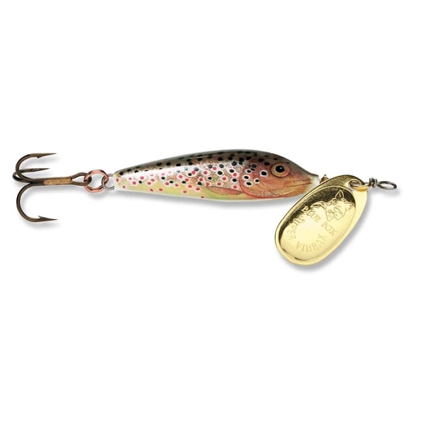 Blue Fox Minnow Spin Spinner Lure, 3/16oz - Brown Trout/Gold 1 Blue Fox Minnow Spin, 3/16 Brown Trout