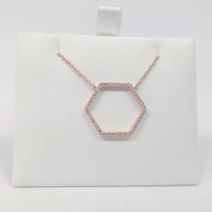 14k Rose Gold Diamond Necklace