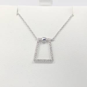 14k WG Bell Diamond Necklace