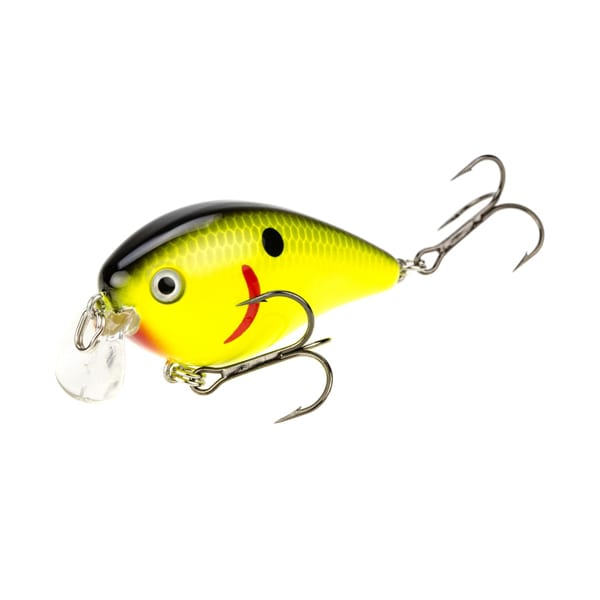 Strike King KVD 1.5 Shallow Squarebill - Chartreuse/Black 1 Strike King KVD 1.5 Crankbait Shallow Squarebill