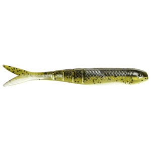 Strike King KVD Perfect Plastics Blade Minnow Fishing Lures - Green Pumpkin Pearl Belly