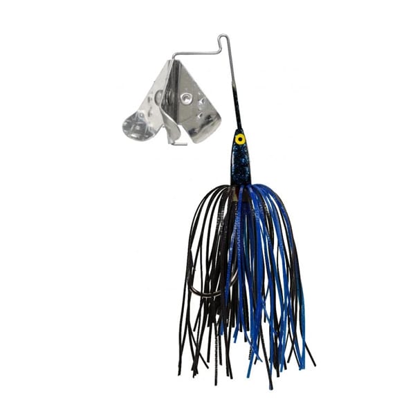 Tri-Wing Buzz King 1/8oz - Black/Blue 1 Strike King Tri-Wing Buzz King 1/8oz Black/Blue