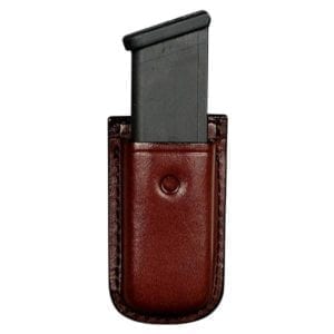 Don Hume D417 Clip-On Leather Magazine Holder - Saddle Brown