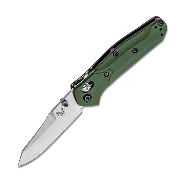 Benchmade Mini Osborne 2.92" Reverse Knife - Green 1 Benchmade Mini Osborne 2.92" Reverse Knife - Green