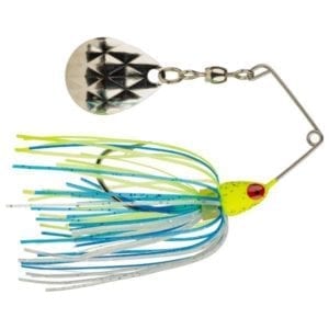 Strike King Mini-King Spinnerbait, 1/8oz - Chartreuse/Blue/Silver