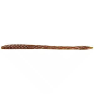 Zoom Trick Worm Lure, 20 Pack - Green Pumpkin Red