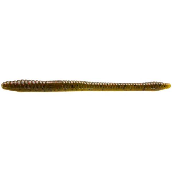 Zoom Finesse Worm Fishing Lure - Green Pumpkin Red 1 Zoom Finesse Worm Lure - Green Pumpkin Red