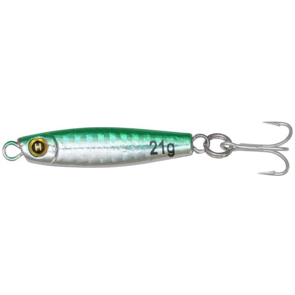 Hogy Lure Company Heavy Minnow Jig 3/4oz 2" - HM Green 1 Hogy Lure Company 2" (3/4oz) Heavy Minnow Jig VMC Treble - HM Green