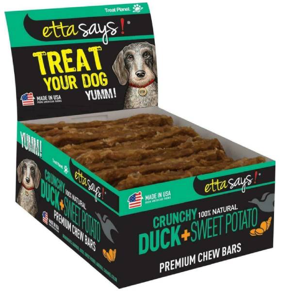 Etta Says Crunchy Premium Chew Bars Dog Treats - Duck + Sweet Potato 1 Etta Says Crunchy Premium Chew Bars Dog Treats - Duck + Sweet Potato