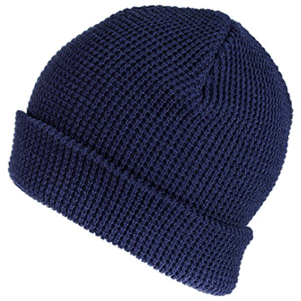 Preserve Captuer Headwear Acrylic Waffle Beanie 3 Preserve Captuer Headwear Acrylic Waffle Beanie - Navy