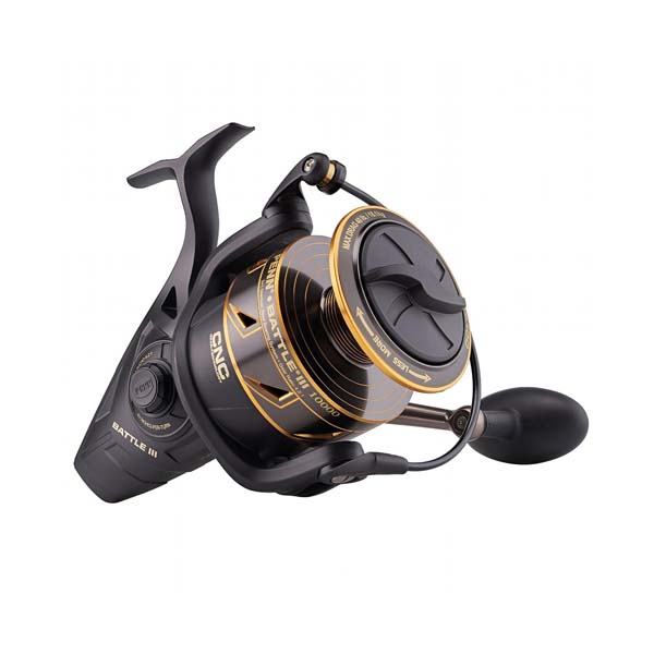 PENN Battle III Spinning Reel, BTLIII2000 1 Penn BTLIII2000 Battle III 2000 Spinning Reel Gold