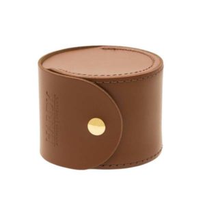 Brass press stud fastening Color: Classic Tan Green suede interior Handmade in the UK Real leather