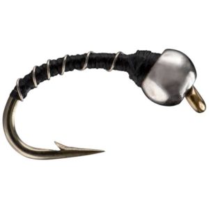 RIO Tungsten Zebra Midge Fly Fishing Lure - Black
