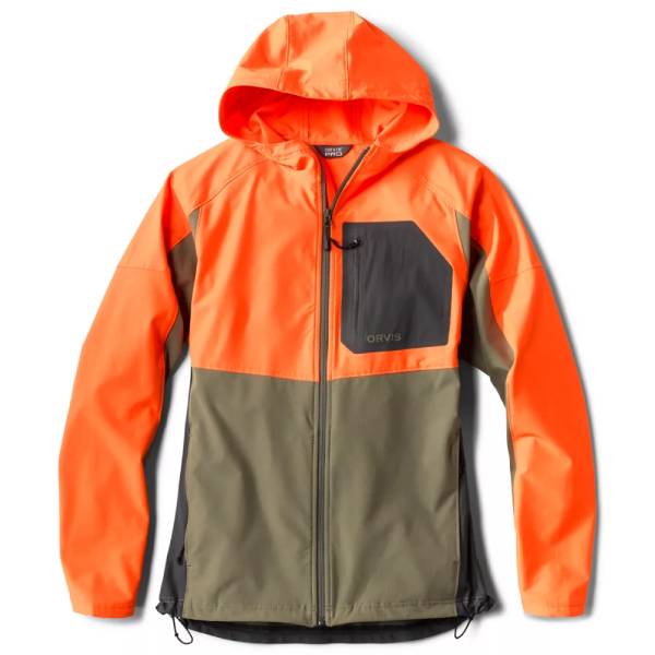 ORVIS PRO LT SFTSHL HDIE OL/BL 1 Orvis PRO LT Softshell Hoodie - Olive Blaze