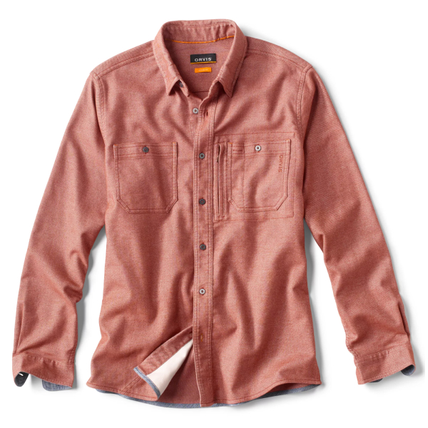 Preserve Orvis Flat Creek Solid Tech Flannel Shirt - Ink or Redwood 2 Preserve Orvis Flat Creek Solid Tech Flannel Shirt - Redwood