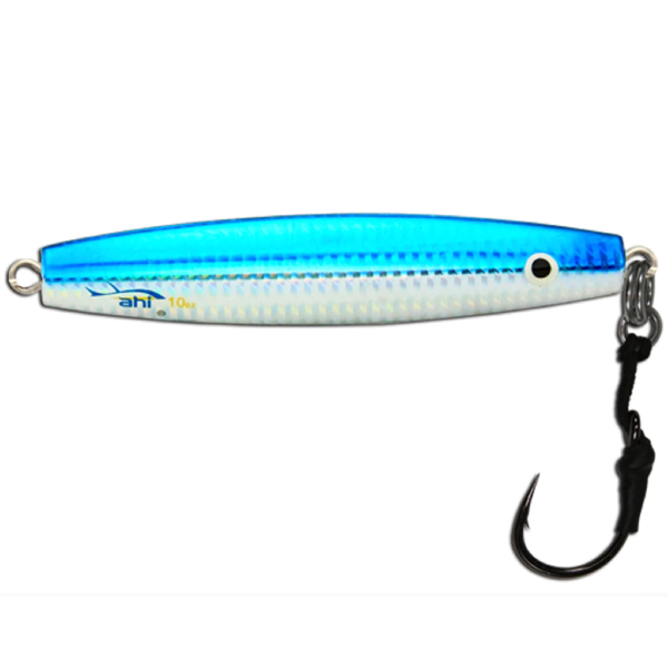 Ahi USA Assault Diamond Jig Fishing Lure with Assist Hook, 4oz - Blue Bass 1 Ahi USA Assault Diamond Jig Fishing Lure with Assist Hook - Blue Bass