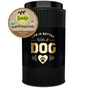 Snicky Snaks Peanut Butter Cookie Baked Dog Treats Tin
