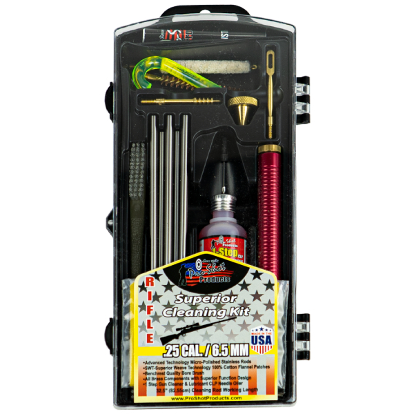 Pro-Shot 6.5mm/.25 Cal. Classic Box Superior Cleaning Kit 1 Pro-Shot 6.5mm/.25 Cal. Classic Box Superior Cleaning Kit
