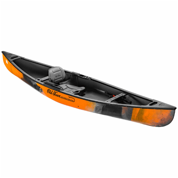 Old Town Sportsman Discovery Solo 119 Canoe - Ember Camo 1 Old Town Sportsman Discovery Solo 119 Canoe - Ember Camo
