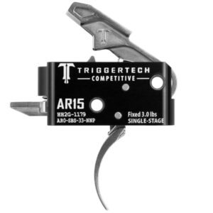 TriggerTech AR-15 Single-Stage Competitive Trigger, Pro Curved - Stainless