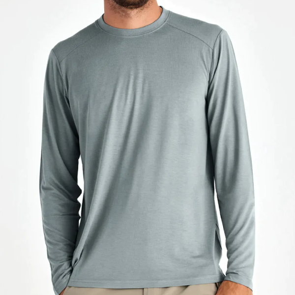 Free Fly Men's Bamboo Lightweight Long Sleeve Shirt - Glacier or Slate 2 Free Fly Men's Bamboo Lightweight Long Sleeve Shirt - Slate